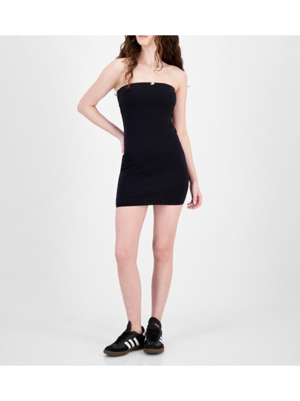 Self Esteem Womens Strapless Pull on Knit Tube Mini Dress Black Size XL NWT